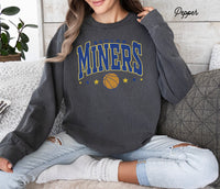 Beulah Miners Varsity Style Basketball Sweatshirt, Personalized Shirt, Team Name Sweatshirt, Miner Shirts, Custom Design, Personalized Tops