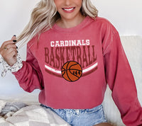 Cardinals Basketball Sweatshirt, Personalized Basketball Mom Crewneck, Basketball Pullover, Basketball Number Shirt, Custom Basketball Team