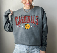 Cardinals Basketball Sweatshirt, Personalized Basketball Mom Crewneck, Basketball Pullover, Basketball Number Shirt, Custom Basketball Team