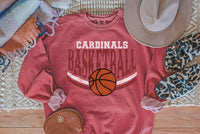 Cardinals Basketball Sweatshirt, Personalized Basketball Mom Crewneck, Basketball Pullover, Basketball Number Shirt, Custom Basketball Team