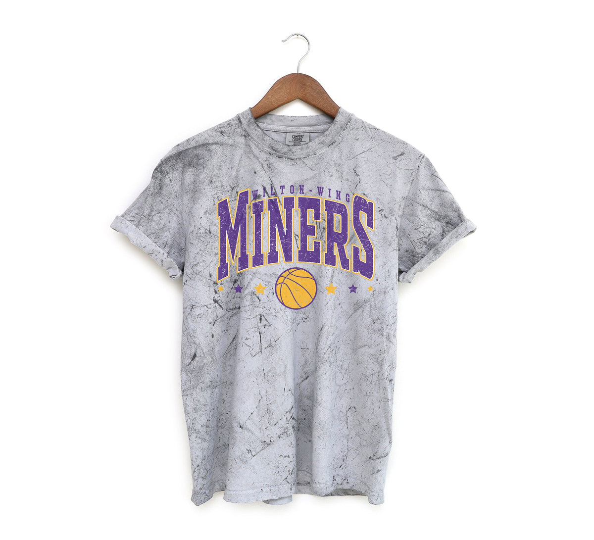 Miners Color Blast Basketball T-Shirt, Personalized Basketball Shirt, Basketball Pullover, Basketball Number Shirt, Custom Basketball Team