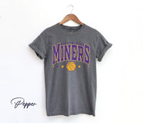 Miners Varsity Style Basketball Tshirt, Personalized Shirt, Team Name Sweatshirt, Miners Shirts