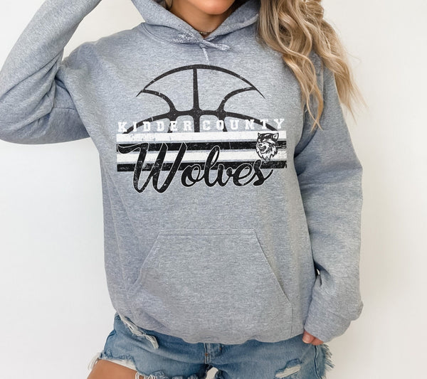 Kidder County Wolves Basketball Hoodie, Wolves Custom Sweatshirt, Custom Team Shirts, Wolves Basketball Shirts, Custom Wolves Top, Wolves