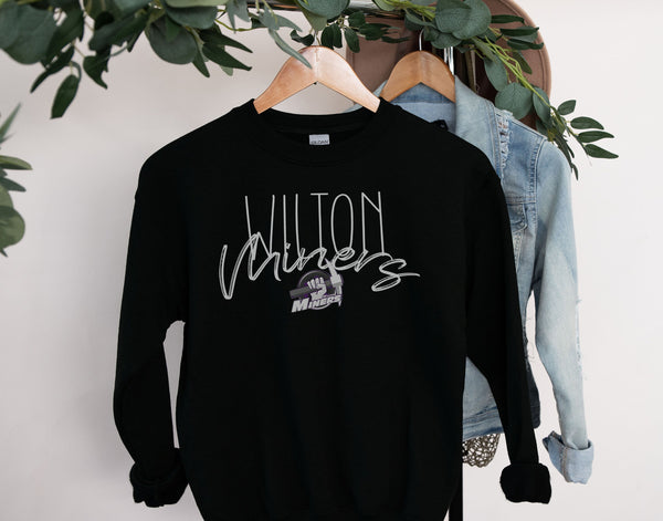 Miners Sweatshirt, Wilton Miners Sweatshirt, Miners Teacher Shirt, Custom Teacher Shirts, Custom School Shirts,