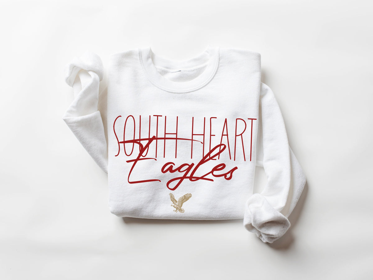 South Heart Eagles Sweatshirt, Eagles Sweatshirt, Custom Eagles Shirt, Custom Sports Designs, Custom Sports Team Designs