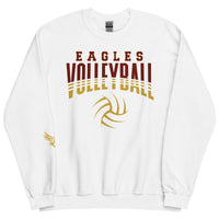 South Heart Eagle Volleyball Sweatshirt with Arm Logo, Eagles Shirt, Custom Eagles Shirt, Custom Sports Designs, Eagles Volleyball