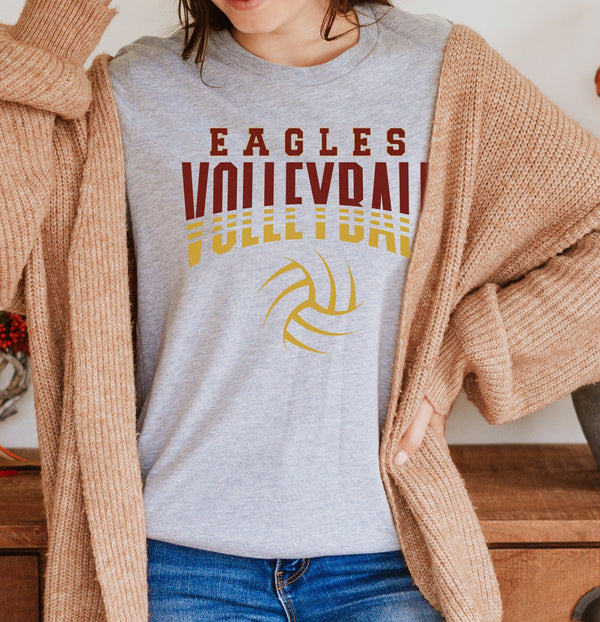 South Heart Eagle Volleyball T-Shirt, Eagles Shirt, Custom Eagles Shirt, Custom Sports Designs, Eagles Volleyball