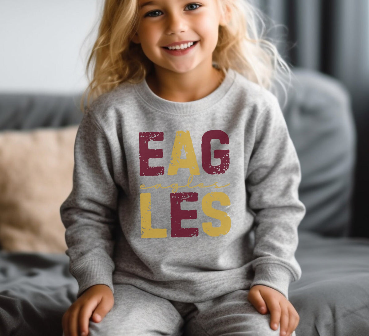 South Heart Eagles Youth Sweatshirt, Eagles Youth Sweatshirt, Custom Youth Eagles Shirt, Custom Youth Sports Designs